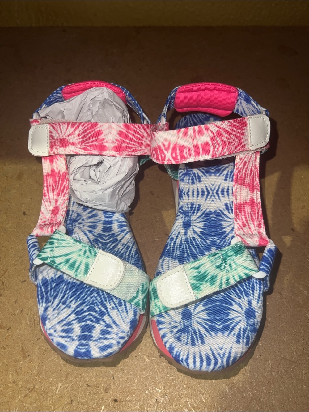 Women’s Size 7 Colorful Tie-Dye Platform Sandals - Picture 4 of 8